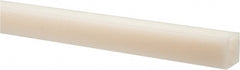 Made in USA - 4' x 3/4" x 3/4" Natural (Color) Nylon 6/6 Square Bar - Benchmark Tooling