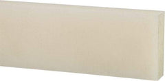 Made in USA - 4 Ft. Long x 3 Inch Wide x 3/4 Inch High, Nylon, Rectangular Plastic Bar - Natural - Benchmark Tooling