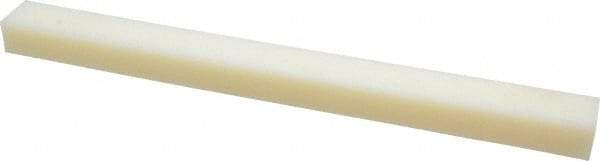 Made in USA - 1 Ft. Long x 1 Inch Wide x 3/4 Inch High, Nylon, Rectangular Plastic Bar - Natural - Benchmark Tooling