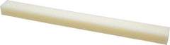 Made in USA - 1 Ft. Long x 1 Inch Wide x 3/4 Inch High, Nylon, Rectangular Plastic Bar - Natural - Benchmark Tooling