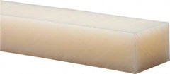 Made in USA - 2' x 2" x 1-1/4" Natural (Color) Nylon 6/6 Rectangular Bar - Benchmark Tooling