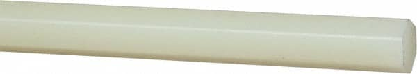 Made in USA - 4' x 3/8" Natural (Color) Nylon 6/6 Hexagonal Bar - Benchmark Tooling