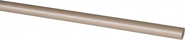 Made in USA - 4' Long, 3/8" Diam, PEEK Plastic Rod - Thermoplastic - Benchmark Tooling