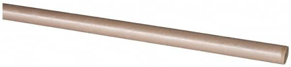 Made in USA - 4' Long, 1/2" Diam, PEEK Plastic Rod - Thermoplastic - Benchmark Tooling