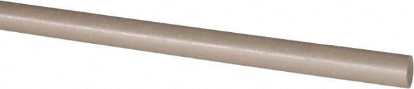 Made in USA - 8' Long, 1/2" Diam, PEEK Plastic Rod - Thermoplastic - Benchmark Tooling