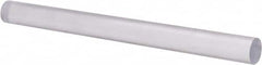 Made in USA - 4' Long, 1-1/8" Diam, Polycarbonate Plastic Rod - Clear - Benchmark Tooling