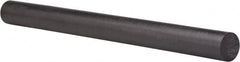 Made in USA - 1' Long, 1" Diam, Polycarbonate Plastic Rod - Black - Benchmark Tooling