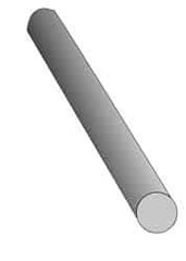 Made in USA - 2' Long, 3-1/2" Diam, Acetal (PTFE-Filled) Plastic Rod - Brown - Benchmark Tooling