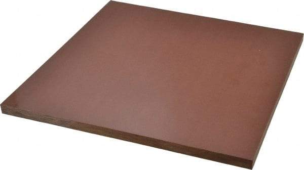 Made in USA - 1/2" Thick x 12" Wide x 1' Long, Canvas Phenolic Laminate (C/CE) Sheet - Tan - Benchmark Tooling