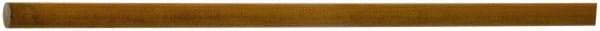 Made in USA - 3' Long, 1/4" Diam, Polyurethane Plastic Rod - 60A Hardness, Black - Benchmark Tooling