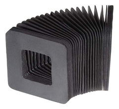 Made in USA - 0.02 Inch Thick, Polyester Square Flexible Bellows - 5 x 5 Inch Inside Square - Benchmark Tooling