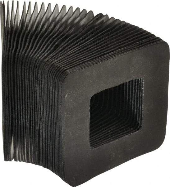 Made in USA - 0.02 Inch Thick, Polyester Square Flexible Bellows - 2 x 2 Inch Inside Square - Benchmark Tooling