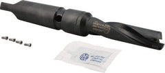 Allied Machine and Engineering - Series 0.5, 11/16" Max Diam, 3MT Taper Shank, Helical Flute Spade Drill - 2-1/2" Max Depth, 3-43/64" Body Length, 7-3/16" OAL, Standard Length, Through Coolant - Benchmark Tooling