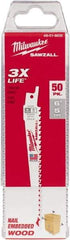 Milwaukee Tool - Bi-Metal Reciprocating Saw Blade - Tapered Profile, 5 TPI, Toothed Edge - Benchmark Tooling