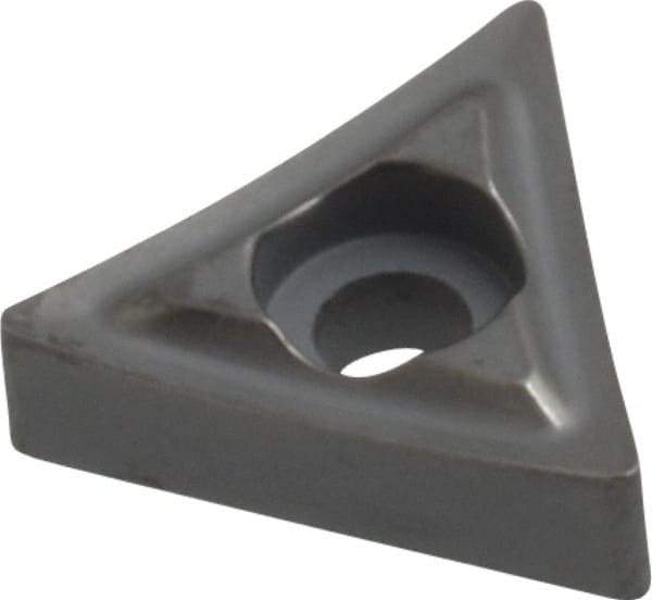 Kennametal - T221 P Grade K68 Carbide Turning Insert - Uncoated, 60° Triangle, 1/4" Inscr Circle, 1/8" Thick, 1/64" Corner Radius - Benchmark Tooling