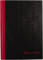 Black n Red - 96 Sheet, 5-1/2 x 8-1/2", Legal (Style) Case Bound Notebook - Black - Benchmark Tooling