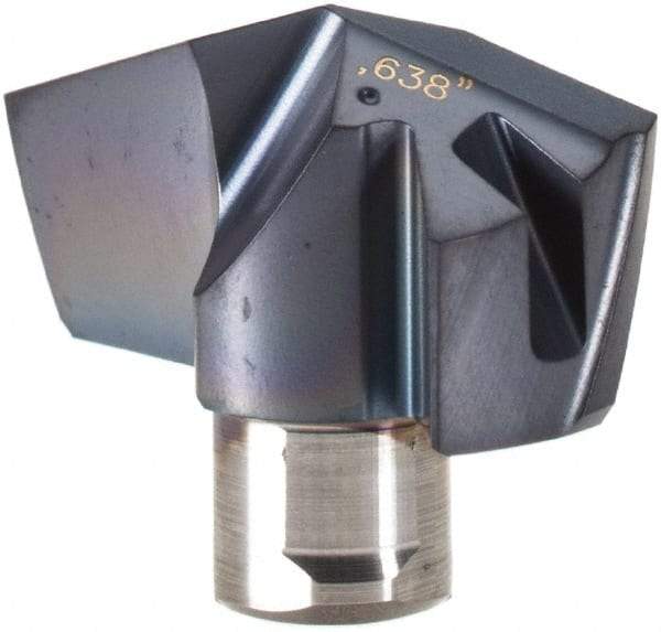 Iscar - Series ICP, 0.638" Diam Grade IC908 140° Replaceable Drill Tip - Carbide, TiAlN Finish, 16 Seat Size, Through Coolant - Benchmark Tooling