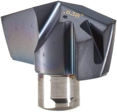 Iscar - Series ICP, 0.638" Diam Grade IC908 140° Replaceable Drill Tip - Carbide, TiAlN Finish, 16 Seat Size, Through Coolant - Benchmark Tooling
