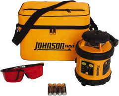 Johnson Level & Tool - 800' (Exterior) Measuring Range, 1/8" at 50' Accuracy, Self-Leveling Rotary Laser - ±3° Self Leveling Range, 200, 400 & 600 RPM, 2 Beams, AA Battery Included - Benchmark Tooling