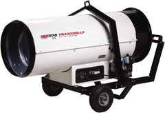 Heatstar - 400,000 BTU, Natural Gas/Propane Dual Fuel Direct Fired Heater - 2 to 100 Lb Tanks Min Fuel Capacity, 56" Long x 24" Wide x 33" High - Benchmark Tooling