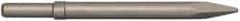 PRO-SOURCE - 10.2" OAL, Moil Point Chisel - Round Shank, Alloy Steel - Benchmark Tooling