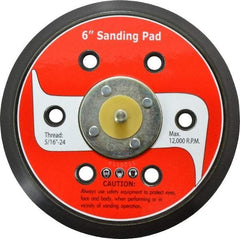 PRO-SOURCE - 6" Diam Hook & Loop Disc Backing Pad - 5/16" Shank Diam, 12,000 RPM - Benchmark Tooling