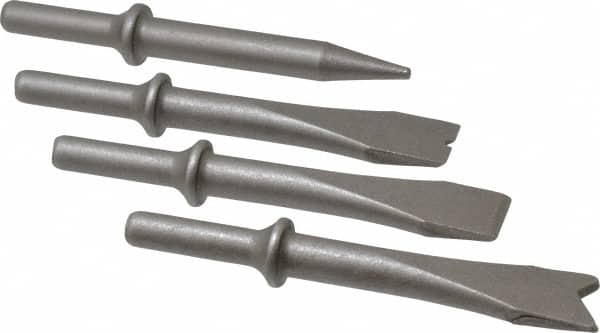 PRO-SOURCE - 5" OAL, 1-1/8" Shank Diam, Chisel Set - Round Drive, Round Shank, Alloy Steel - Benchmark Tooling