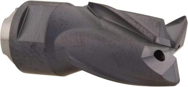 Seco - MP10 M03 Grade MP3000 Carbide Milling Tip Insert - TiAlN Finish, 3 Flutes, 10mm Cutting Diam, 12mm Depth of Cut, 21mm Extension, 0.0315" Cnr Rad - Benchmark Tooling