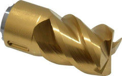 Seco - MP16 E04 Grade F40M Carbide Milling Tip Insert - TiAlN/TiN Finish, 4 Flutes, 5/8" Cutting Diam, 3/4" Depth of Cut, 1.283" Extension, 1/64" Cnr Rad - Benchmark Tooling