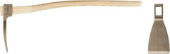 Ampco - 5 Lb Head Adze - 34" OAL, 5" Long Blade, 34" Long Handle, Wood Standard Handle, 11" Long Head - Benchmark Tooling