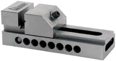 Gibraltar - 2" Jaw Width, 3-1/8" Jaw Opening Capacity, 1" Jaw Height, Toolmaker's Vise - Flat Jaw, 0.005" Parallelism, 0.005" Squareness, 5-1/2" OAL x 2" OAH - Benchmark Tooling