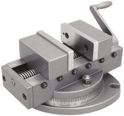 Gibraltar - 6" Jaw Width, 6" Max Jaw Opening, 2-1/4" Throat Depth, Self Centering Vise - 15" OAL x 6-1/2" OAH - Benchmark Tooling