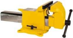 Gibraltar - 6" Jaw Width x 6" Jaw Opening Capacity, 3" Throat Depth, Bench & Pipe Combination Vise - 1/2 to 2" Pipe Capacity, Swivel Base, Bolt Down Attachment, Steel - Benchmark Tooling