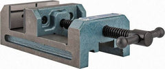 Wilton - 4" Jaw Opening Capacity x 1-1/2" Throat Depth, Horizontal Drill Press Vise - 4" Wide x 1-1/2" High Jaw, Stationary Base, Standard Speed, 7-5/16" OAL x 2-3/4" Overall Height, Cast Iron - Benchmark Tooling