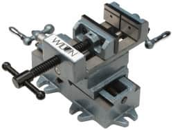 Wilton - 3" Jaw Opening Capacity x 1-1/8" Throat Depth, Horizontal Drill Press Vise - 3" Wide x 1-1/8" High Jaw, Cross Slide Base, Standard Speed, 6" OAL x 5-5/8" Overall Height, Cast Iron - Benchmark Tooling