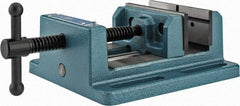 Wilton - 4" Jaw Opening Capacity x 1-1/2" Throat Depth, Horizontal Drill Press Vise - 4" Wide x 1-1/2" High Jaw, Stationary Base, Standard Speed, 6" OAL x 2.88" Overall Height, Cast Iron - Benchmark Tooling