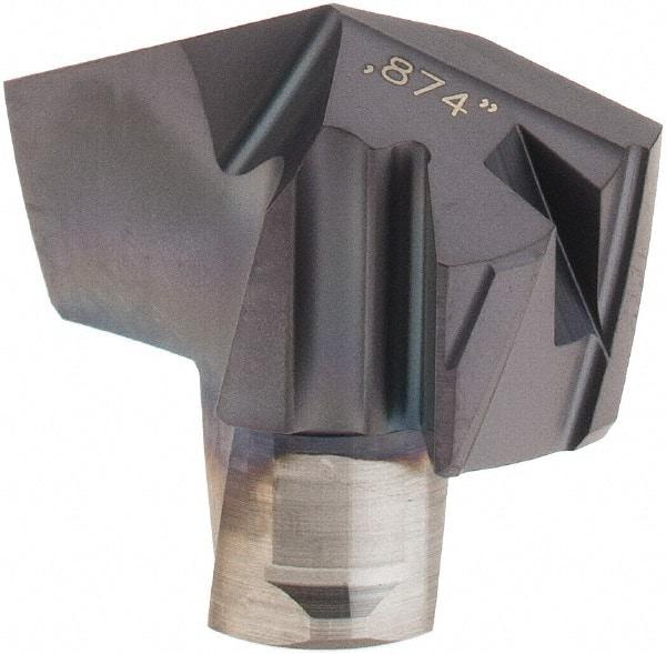 Iscar - Series ICP-2M, 0.874" Diam Grade IC908 140° Replaceable Drill Tip - Carbide, TiAlN Finish, 22 Seat Size, Through Coolant - Benchmark Tooling
