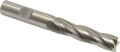 OSG - 1/2" Diam, 2" LOC, 4 Flute Cobalt Roughing & Finishing Square End Mill - Uncoated, 4" OAL, 1/2" Shank Diam, Weldon Shank, 30° Helix, Centercutting, Long Length - Benchmark Tooling