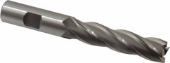 OSG - 5/8", 2-1/2" LOC, 5/8" Shank Diam, 4-5/8" OAL, 4 Flute, Cobalt Square End Mill - Single End, Uncoated, Spiral Flute, 30° Helix, Right Hand Cut, Right Hand Flute, Series 545 - Benchmark Tooling