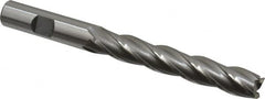 OSG - 1/2", 3" LOC, 1/2" Shank Diam, 5" OAL, 4 Flute, Cobalt Square End Mill - Single End, Uncoated, Spiral Flute, 30° Helix, Right Hand Cut, Right Hand Flute, Series 557 - Benchmark Tooling