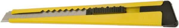 Ability One - Snap Utility Knife - 4-5/8" Steel Blade, Yellow Plastic Handle - Benchmark Tooling