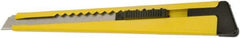 Ability One - Snap Utility Knife - 4-5/8" Steel Blade, Yellow Plastic Handle - Benchmark Tooling