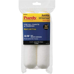 Purdy - 3/8" Nap, 6-1/2" Wide Paint Mini Roller Covers - Semi-Smooth Texture, Woven Dralon Fabric - Benchmark Tooling