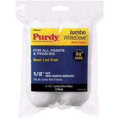 Purdy - 1/2" Nap, 4-1/2" Wide Paint Mini Roller Covers - Medium Texture, Woven Dralon Fabric - Benchmark Tooling