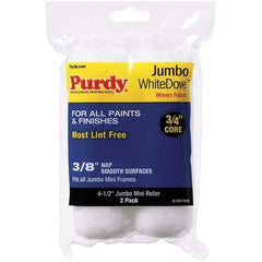 Purdy - 3/8" Nap, 4-1/2" Wide Paint Mini Roller Covers - Semi-Smooth Texture, Woven Dralon Fabric - Benchmark Tooling