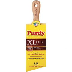 Purdy - 2-1/2" Angled Nylon/Polyester General Purpose Paint Brush - 2-15/16" Bristle Length, 3-4/5" Wood Short Handle - Benchmark Tooling
