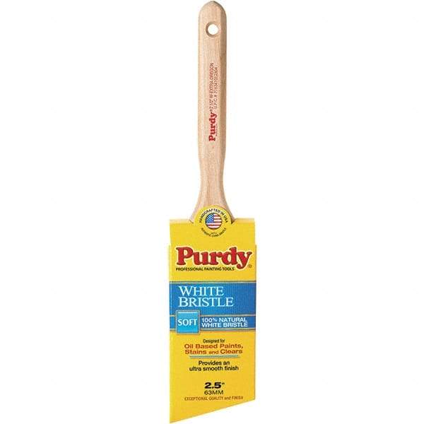 Purdy - 2-1/2" Angled Hog General Purpose Paint Brush - 2-7/8" Bristle Length, 7-1/4" Wood Fluted Handle - Benchmark Tooling