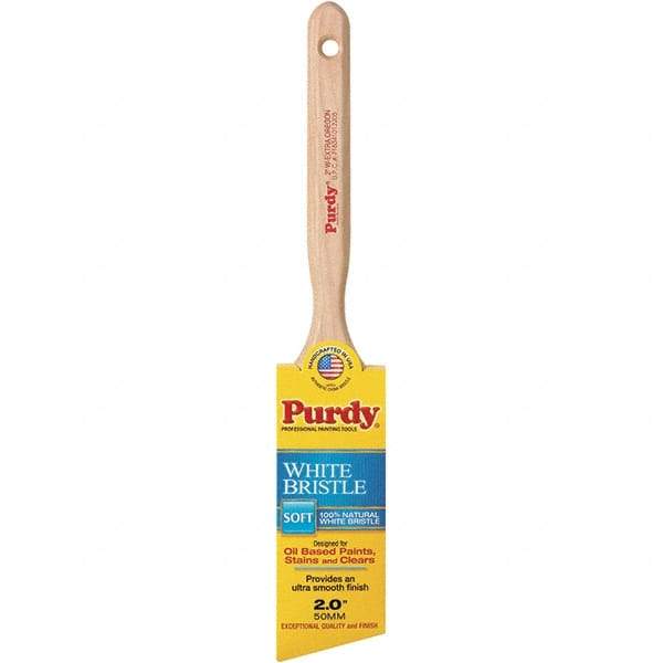 Purdy - 2" Angled Hog General Purpose Paint Brush - 2-5/8" Bristle Length, 7-1/4" Wood Fluted Handle - Benchmark Tooling