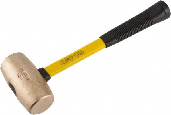 Ampco - 6 Lb Head Mallet - 15" OAL, 15" Long Fiberglass Handle with Grip - Benchmark Tooling