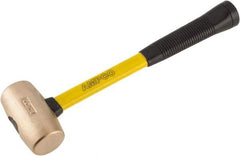 Ampco - 4 Lb Head Mallet - 15" OAL, 15" Long Fiberglass Handle with Grip - Benchmark Tooling